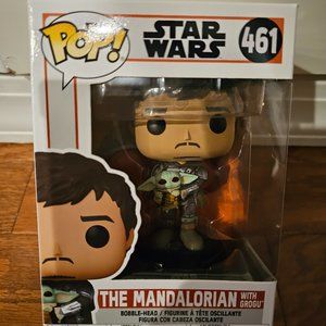 New Funko Pop!: Star Wars - THE MANDALORIAN with GROGU Vinyl Bobble Head 461